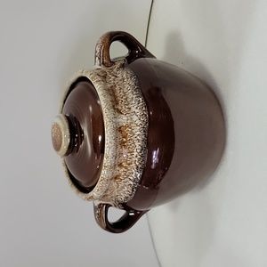 Monmouth Stoneware Brown Drip Glaze Covered Jar
